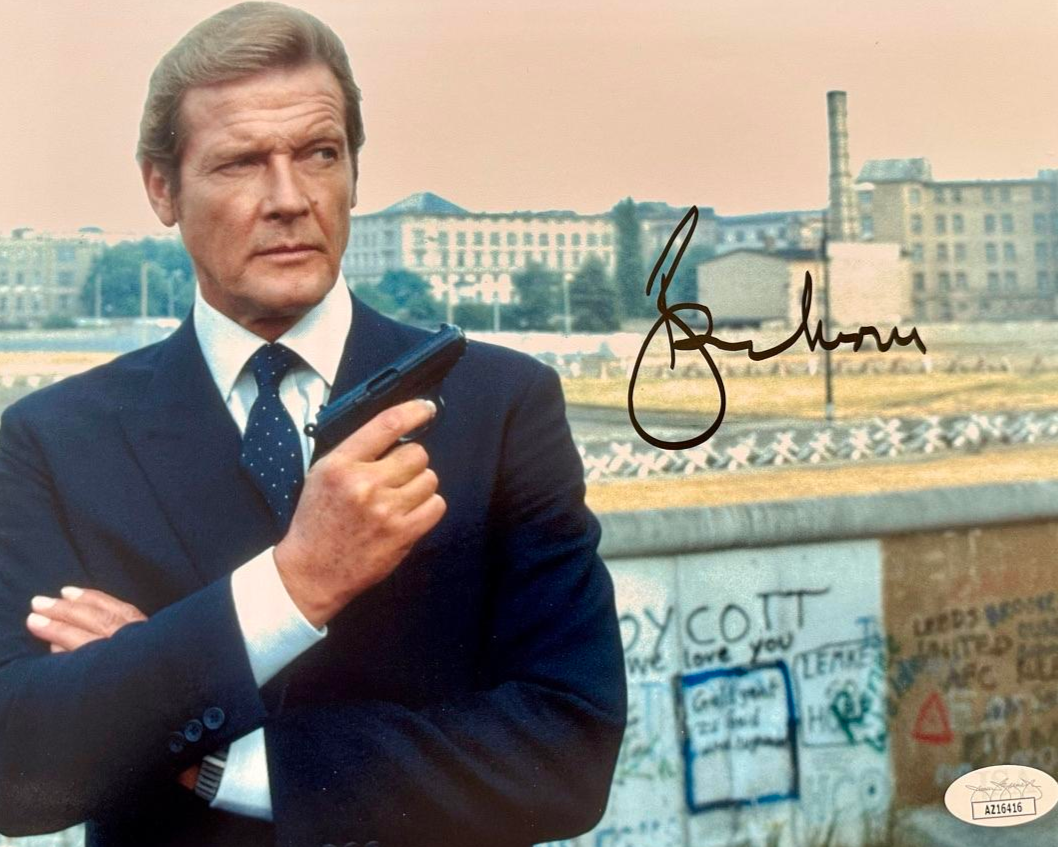Roger Moore Signed 8x10 Photo (Octopussy) - JSA COA